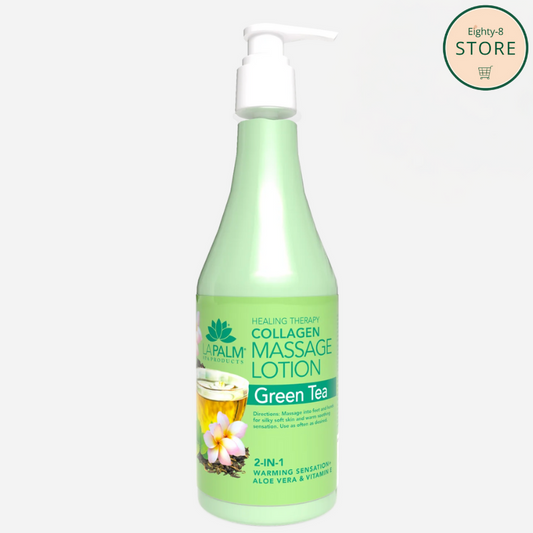 LAPALM Healing Therapy Massage Lotion Green Tea 8oz