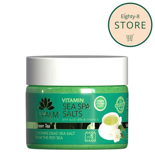 LAPALM Vitamin Sea Spa Salts Dissolving Bath Crystals with Aloe Vera & Vitamin E 12oz - Green Tea